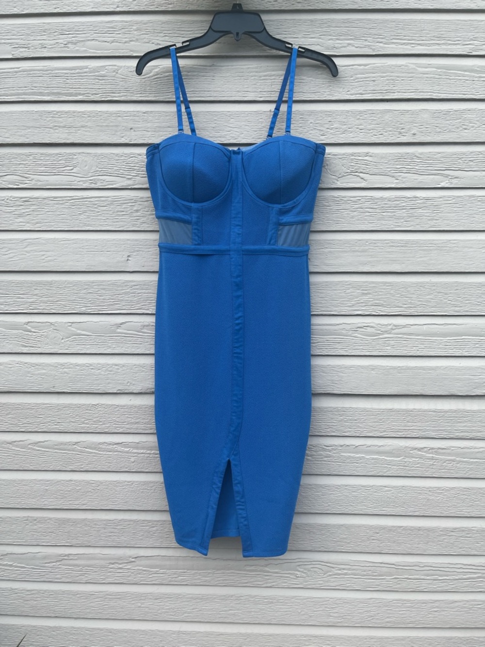 Material Girl Vibrant Blue Strapless Dress